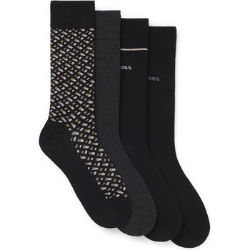 Boss Чорапи Boss 4 Pack Crew Socks Gift Set - Black 002