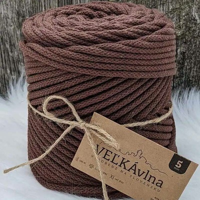Velká vlna Špagát 5mm Kaštan