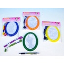 Vyšívání malý sáček předloha 2 příze oválný rámeček asst 4 druhy na kartě