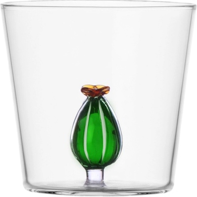 Ichendorf Desert Plants pohár na vodu kaktusový kvet jantárový 350 ml