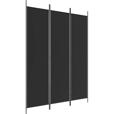 Lumarko Paraván 3-dílný černý 150 x 200 cm textilní