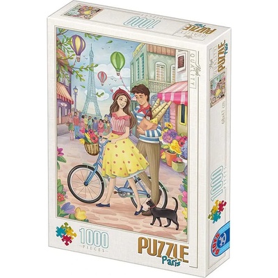 D-Toys - Puzzle Romance in Paris - 1 000 piese