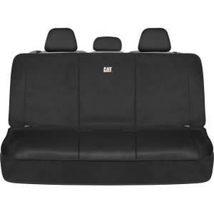 CAT Flexfit Black Rear Seat Covers for Car, SUV, and Truck, Durable Canvas Material, Rear Seat Covers, 60/40 Split Bench, Rear Seat Cover and Rear Seat Protector, Interior Accessories - CASC2288B (CASC228