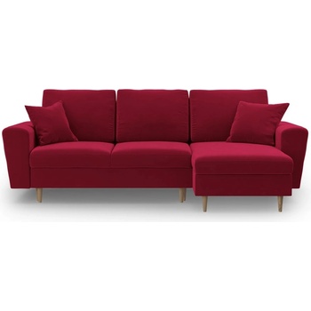 Cosmopolitan Design Червен кадифен разтегателен ъглов диван с място за съхранение Kyoto - Cosmopolitan Design (COS_COR_2_F2_KYOTO2)