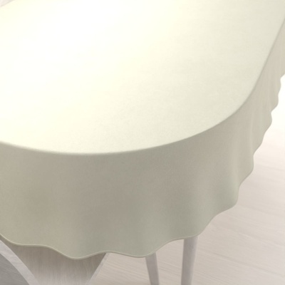 Biante Sametový oválný ubrus Velvet Premium SVP-003 Smetanový 140x180cm