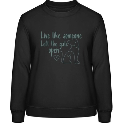 AWDis Sweat mikina Design s motivem psa Černá – Zboží Dáma