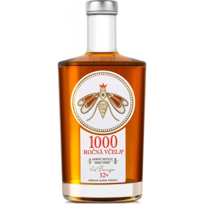 1000 ročná včela 52% 0,7 l (čistá fľaša)