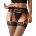 SuperLove Lace Suspender Belt with G-String 5222 Black M/L