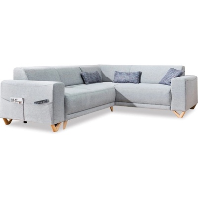 Miuform Светлосив разтегателен/с място за съхранение ъглов диван (десен ъгъл/L форма) Classy Sophie - Miuform (BE373LIN16)