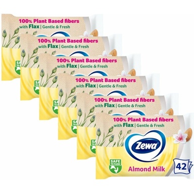 Zewa Almond Milk vlhký 6 x 42 ks