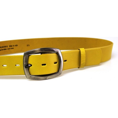 Penny Belts dámský kožený opasek 4732 žlutý