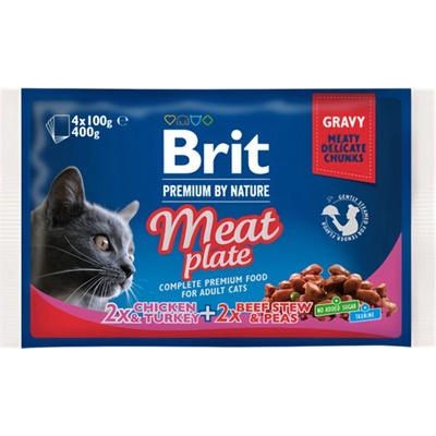Brit Premium by Nature kuracie morčacie hovädzie 4 x 100 g