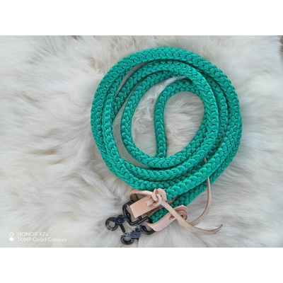 Horse life Jednodílné provazové otěže z kulatého lanazelená – Zboží Mobilmania