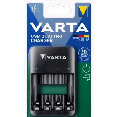 Зарядно устройство VARTA - USB Quattro Charger, за AA/AAA, черно (57652101401)