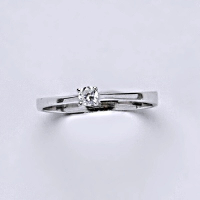 Čištín bílé zlato zirkon VR 327