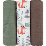 Petite&Mars Moussy пелени от плат Forest Fox 68 x 68 cm 3 бр