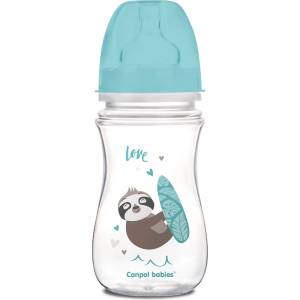 Canpol babies Антиколик шише Canpol - Exotic Animals, 240 ml, Синьо (35/221_blu)