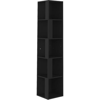 vidaXL Rohový regál černý 33x33x164,5 cm