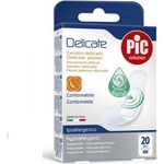 PIC Solution Самозалепващи се пластири от нетъкан материал, Pic Solution Delicate Band-Aid Stickers, Various Sizes 4 Sizes, 20pcs
