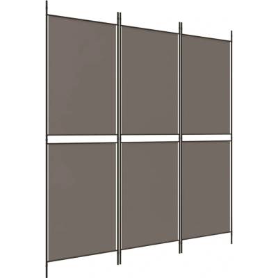vidaXL 3dílný paraván antracitový 150 x 220 cm textil 350244