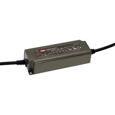 Mean Well PWM-60-24KN LED driver konstantní napětí 60 W 2.50 A 24 V/DC stmívatelný, montáž na nehořlavém povrchu , schválení nábytku , outdoorový , PFC spínací