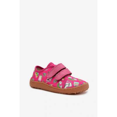 Froddo Detské barefoot Froddo papuče hnedá fuchsiová viacfarená