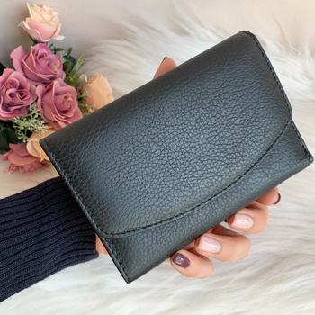 Image 1 of Портмоне Естествена Кожа Черно- Модел 1866