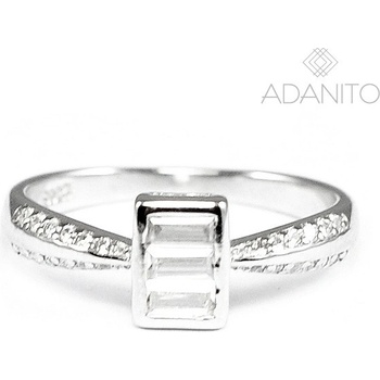 Meucci SS171R strieborný prsteň s kameňmi