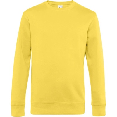 B&C mikina KING Crew Neck pánská COT-01U01Kx5100 Žlutá fizz