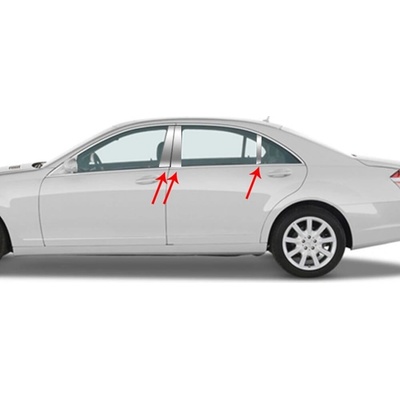 Nerez kryty okenných stĺpikov Mercedes S W221 2005-2013