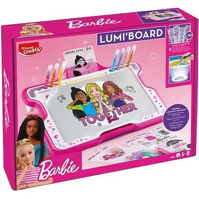 Maped Творчески комплект за рисуване Maped Barbie Lumi Board, 64 части