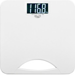 Adler Кантар Adler AD 8193, До 250 кг, LCD, Индикатори за батерия и претоварване, Неплъзгащ се, Бял