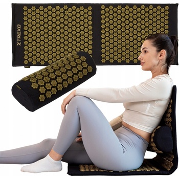 TREXO Akupresurní podložka velká s polštářkem TXO-B4Z005-BK black
