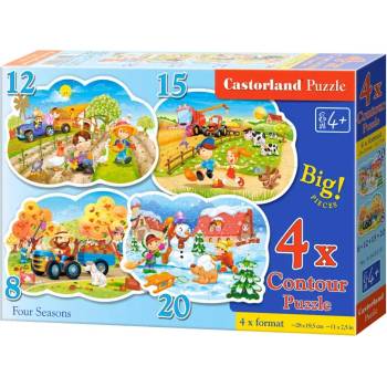 Castorland - Puzzle 4v1 Four Seasons - 1 - 39 piese