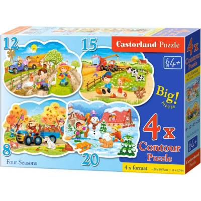 Castorland - Puzzle 4v1 Four Seasons - 1 - 39 piese