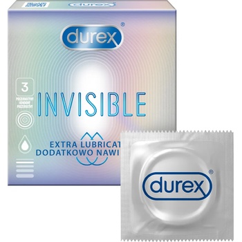 Image 1 of Durex Invisible Extra Lubricated 3 pack