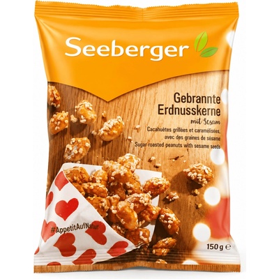 Seeberger Pražené arašídy v cukru se sezamovými semínky 150 g
