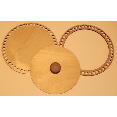 Set prstenec + dno + víko + knopka- PŘÍRODNÍ 20 cm typ 2