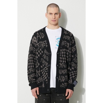 KSUBI Памучна жилетка KSUBI heroism cardigan в черно MPS24KW005 (MPS24KW005)