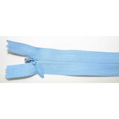 Zips krytý nedeliteľný Bavlnený 20cm modrá