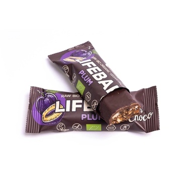 LifeFood - Lifebar InChoco сливово блокче RAW, BIO, 40гр