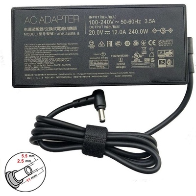 ASUS Asus, 240W, 20V, 12A, 5.5mm 2.5mm, Заместител (CHAR0097R-1)