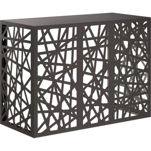 vidaXL Покритие за климатик Черно 110 x 50 x 80 cm Стомана (8014164)