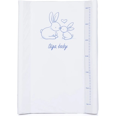 Tega Baby Подложка за повиване Tega Baby - Зайчета, Бяла (PZPLB01801WH)