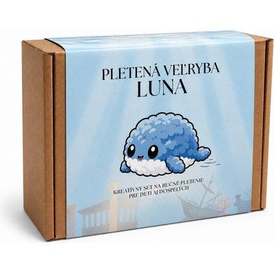 Mellowem Kreatívna sada na ručné pletenie Veľryba Luna