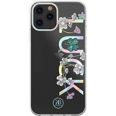 Kingxbar Калъф за телефон Kingxbar Lucky Series с оригинални Swarovski кристали за iPhone 12 Pro/ iPhone 12, прозрачен/многоцветен лъки (6959003589897)