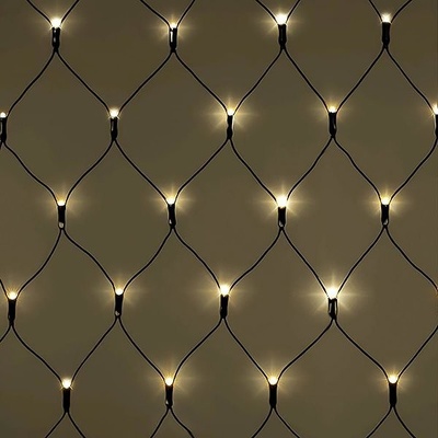 senzanakupy Venkovní světelná síť 2x1 m 160LED, časovač, studená bílá