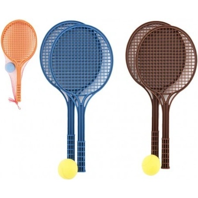 Soft tenis plast farebný+loptička 53cm v sieťke
