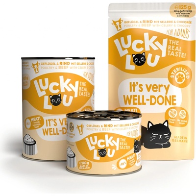 LUCKY LOU Lifestage Sterilized Hydina a Hovädzie 16 x 125 g