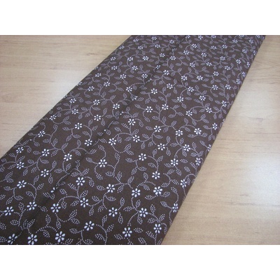 Bavlna hnedo biela š.140cm